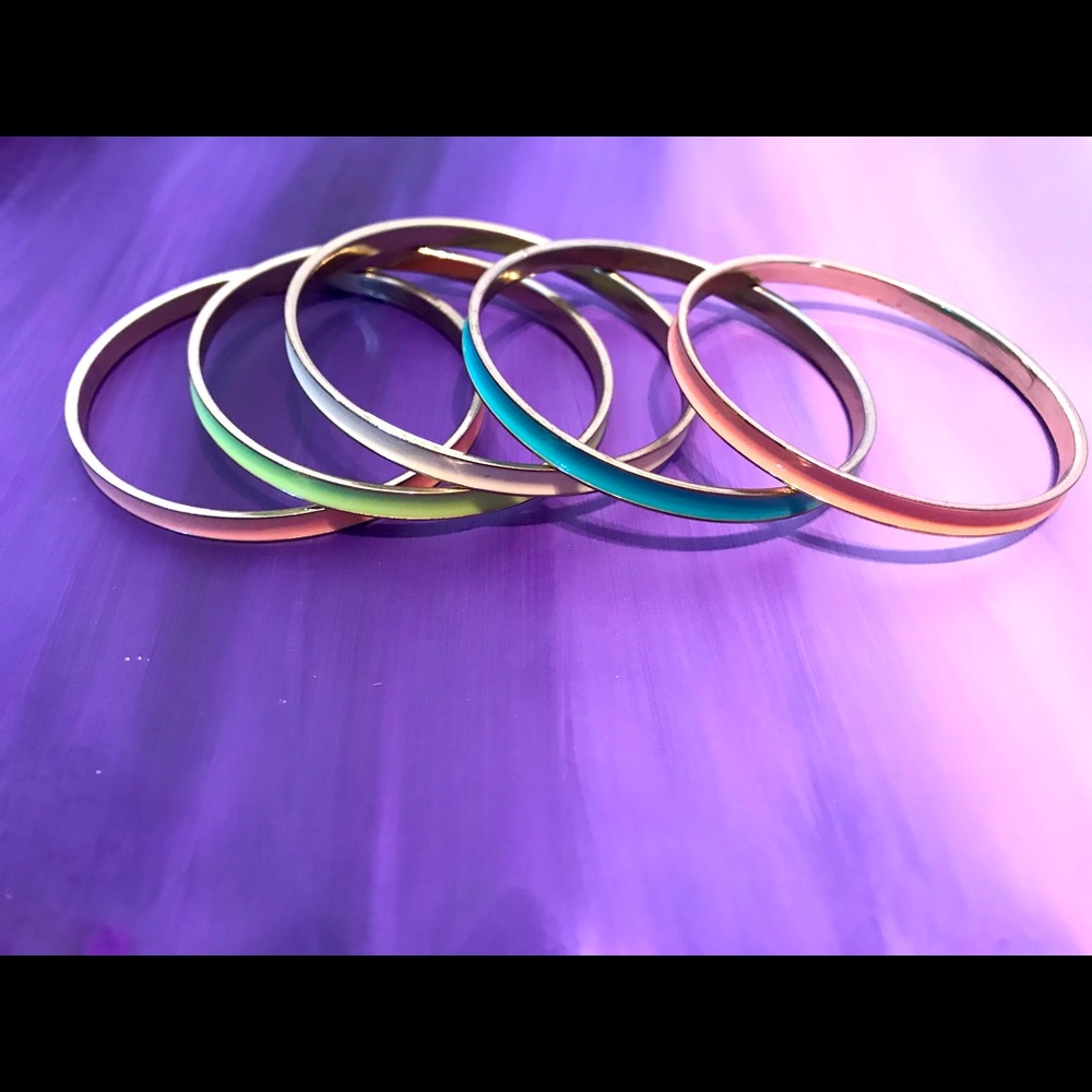 Spring Time Pastel Bangle Bracelet Set
